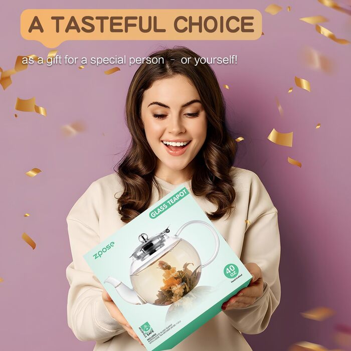 Заварочный чайник, 1200 мл с сетчатым фильтром zpose