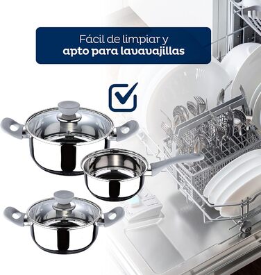 Набір каструль з нержавіючої сталі, 5 предметів Alexia San Ignacio