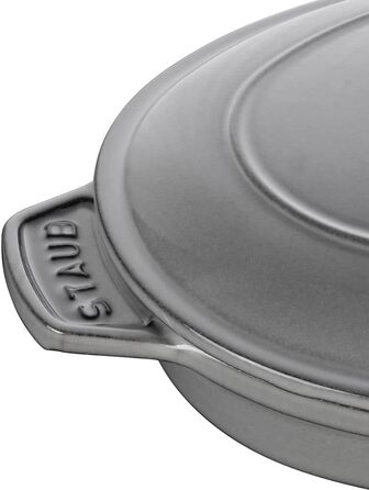 Сковорода-жаровня 23 х 17 см з кришкою овальна Graphite Grey Staub