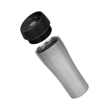 Термокухоль Fissman 420 мл, колір чорний нержавіюча сталь (9886)