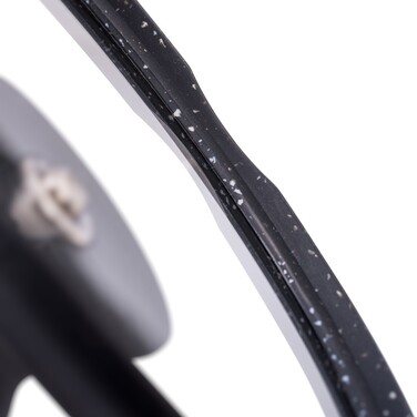 Кришка Fissman 16 см ARCADES з 'мармуровим' силіконовим обідком колір чорний скло (19900)