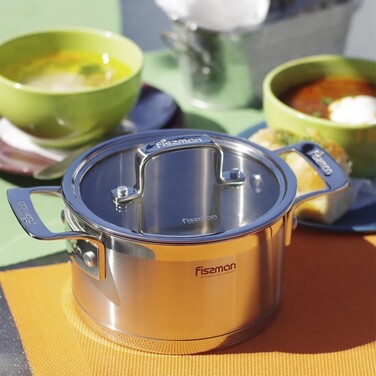 Каструля із скляною кришкою 24 см 5,4 л Fobus Fissman