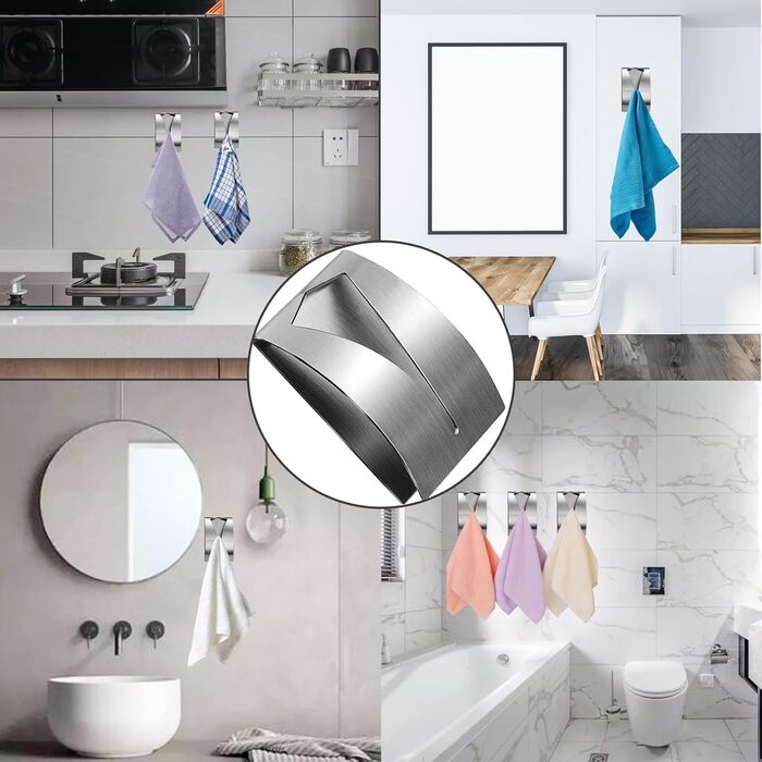 Крючки для полотенец 4 шт 7,5 х 5 см smilixin