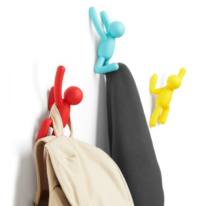 Вішалки-гачки buddy 3 шт. різнокольорові яскраві Umbra