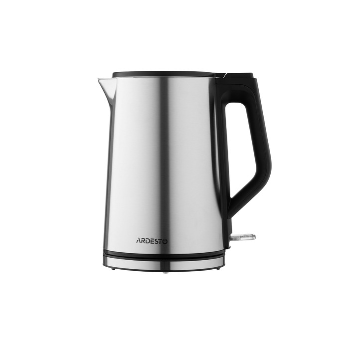 ARDESTO Електрочайник Steel Collection 1.5л, подвійні стінки, сріблястий