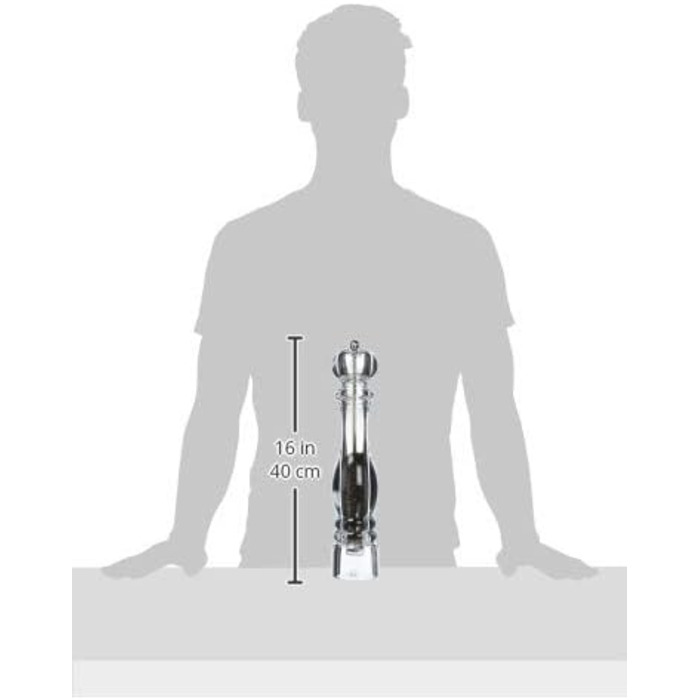 Прозрачный (38 см, мельница для перца), 900822/SME Nancy Acrylic, 6 x 6 x