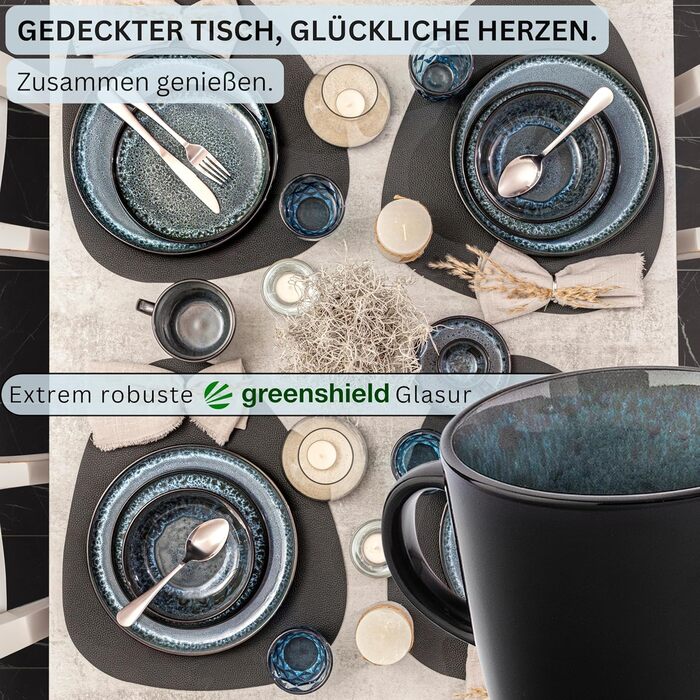 Кам&39яні миски для пасти 6 предметів, набір мисок для пасти на 6 осіб, набір мисок, придатний для миття в посудомийній машині та мікрохвильовій печі, велика багатофункціональна миска темно-сірого кольору 750 мл VALUE COLLECTION (Манільська, кавова кружка