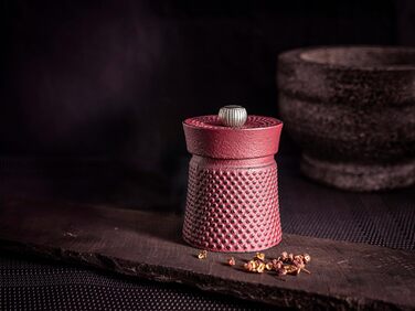 Млин для перцю Bali 8 см - сталевий млинок - класичне регулювання помелу - чавун - колір селадон зелений (червоний)