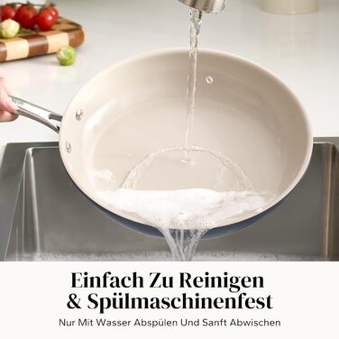 Набор индукционных сковородок со стеклянными крышками, 6 предметов 20, 24, 28 см, синий Redchef