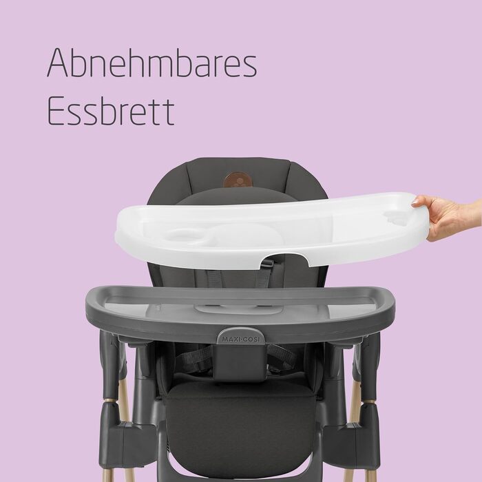 Дитячий стільчик для годування від 0 до 14 чорно-сірий Minla Maxi-Cosi