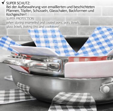 Набор из 9 фетровых подставок под горячее 38 см, синий/красный/черный Com-Four