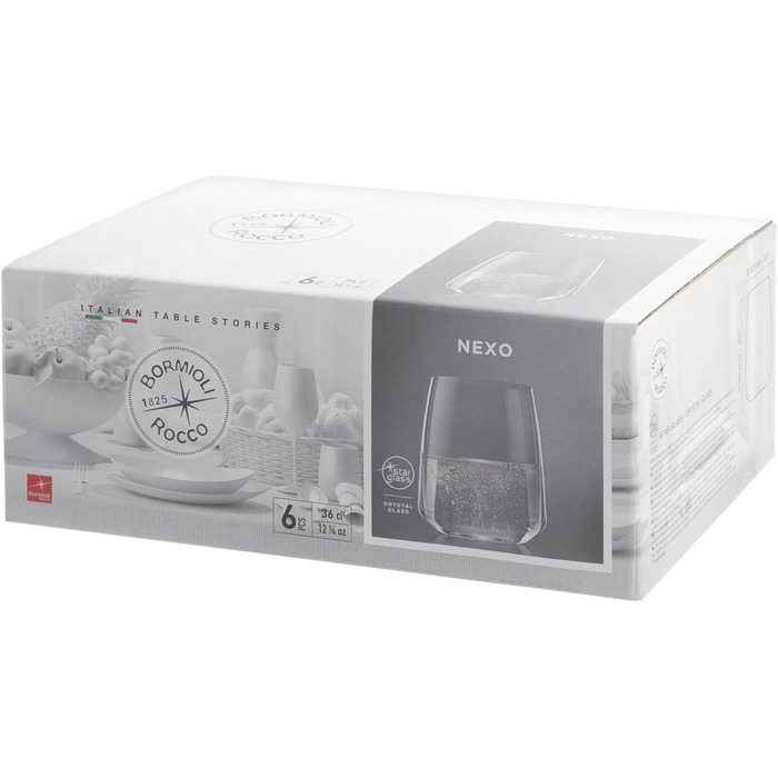 Набір склянок для води, скло, 36 мл, 6 предметів Bormioli Rocco
