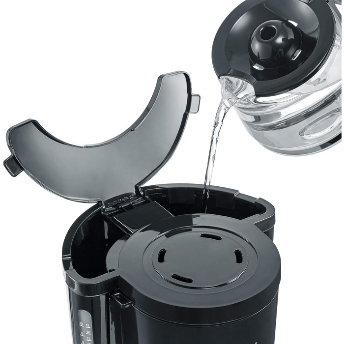 Кофемашина 'Type со стеклянным кувшином, ароматный, быстрый и бесшумный кофе с кофеваркой до 10 чашек, фильтр-кофемашина, черная, KA 4815, 33.8