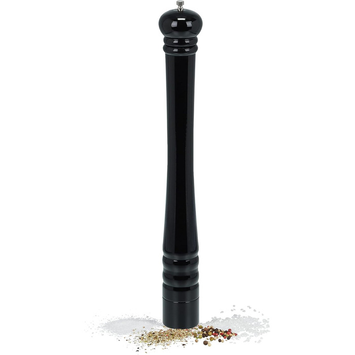 Деревянная мельница для перца и соли 51,5 см черная Relaxdays