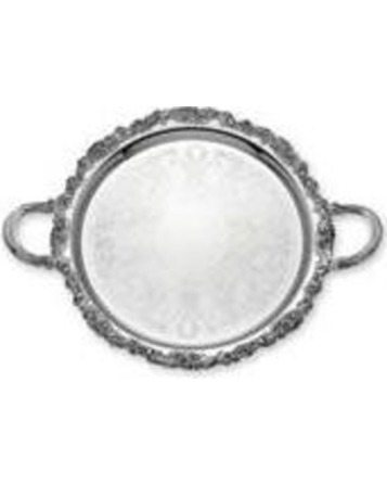 Поднос круглый Reed and Barton BURGUNDY, посеребренный, d 38 см
