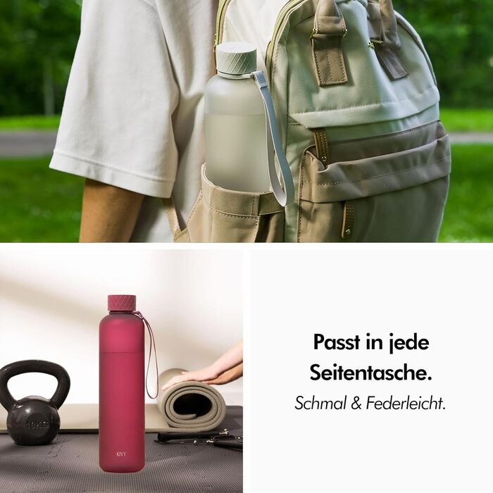 Пляшка для пиття KIVY об&39ємом 1,5 літра - підходить для газованих напоїв та герметична - для спорту, школи та офісу - спортивна пляшка для пиття для тренажерного залу - пляшка для газованої води об&39ємом 1,5 літра - можна мити в посудомийній машині (те