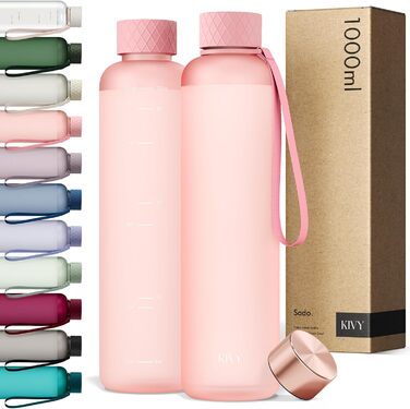 Пляшка для води 1 л тританова, рожева KIVY