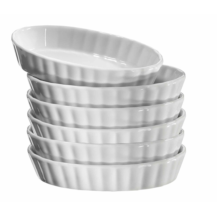 Набір блюд для крем-брюле, 6 предметів білий Küchenprofi