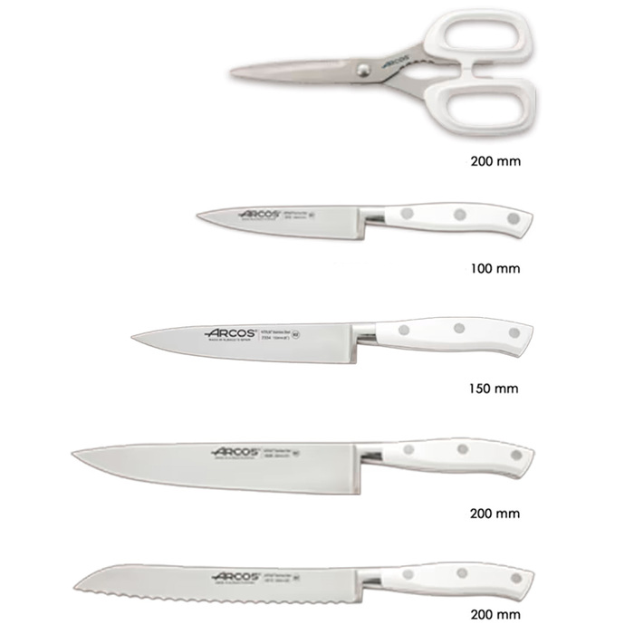 234524 Набір ножів із 5 предметів серія 'Riviera WHITE'