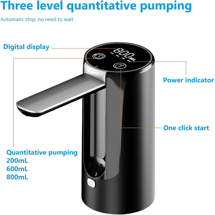 Електричний диспенсер для води 5 Вт чорний BORDEAG