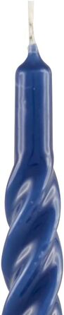Свічки з крученим конусом, виготовлені в Італії, доступні 25 кольорів, лаковані настільні свічки, спіральні свічки з тривалим часом горіння 5 годин, декоративні свічки, 6 шт. , 2,2 x 21 см (темно-сині)