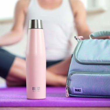 Бутылка металлическая Built Mindful, с двойными стенками, бежевая, 540 мл