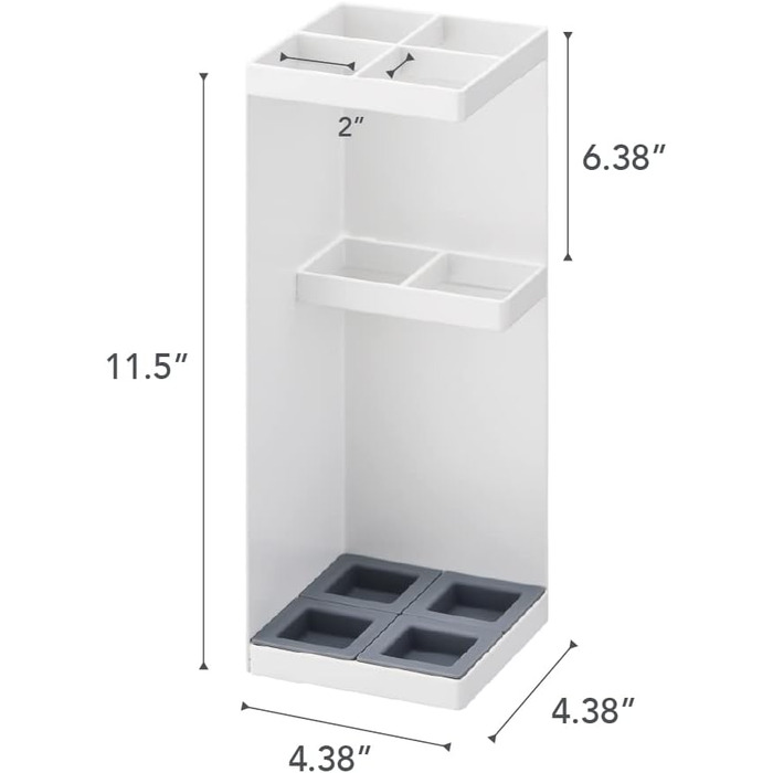 Підставка для парасольок Yamazaki 6719 SMART, сталь/поліпропілен, мінімалістичний дизайн (білий)