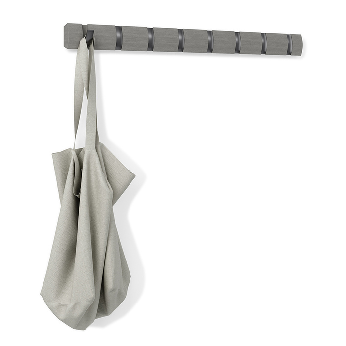 Вішалка настінна на 8 гачків сіра / олово Flip Umbra