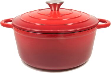 Чавунна форма для запікання 24 см, емальована з кришкою, включаючи 1 пару силіконових рукавиць Nilpferd