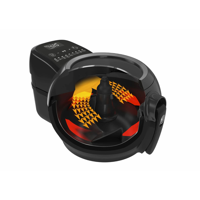 Tefal Мультипіч ActiFry Genius, 1350Вт, чаша-1,2л, сенсорне керув., підкл. до смартфону, авто перемішування, пластик, чорний
