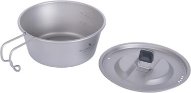 Титановая миска с крышкой для кемпинга 350 мл iBasingo