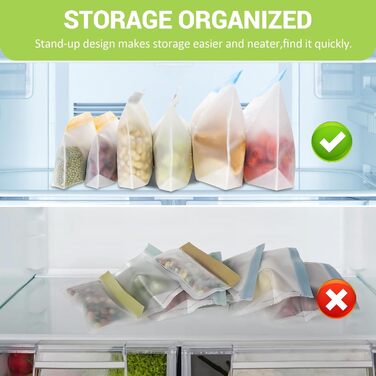 Набір з 20 вакуумних пакетів 26,5 х 20,5/21,5 х 17,8/21,5 х 12,7 см Bingolar