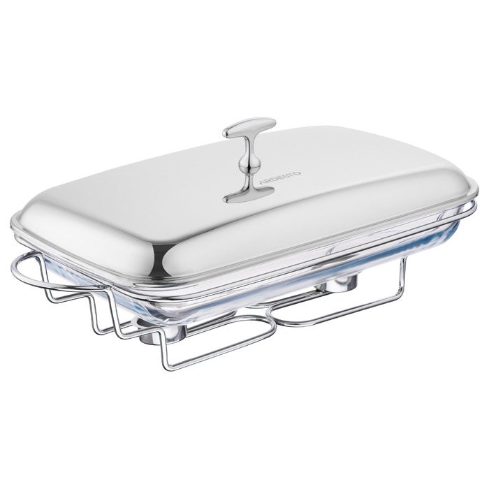 Марміт Ardesto Black Mars, 3000мл, скло, нержавіюча сталь, прямокутна, прозорий