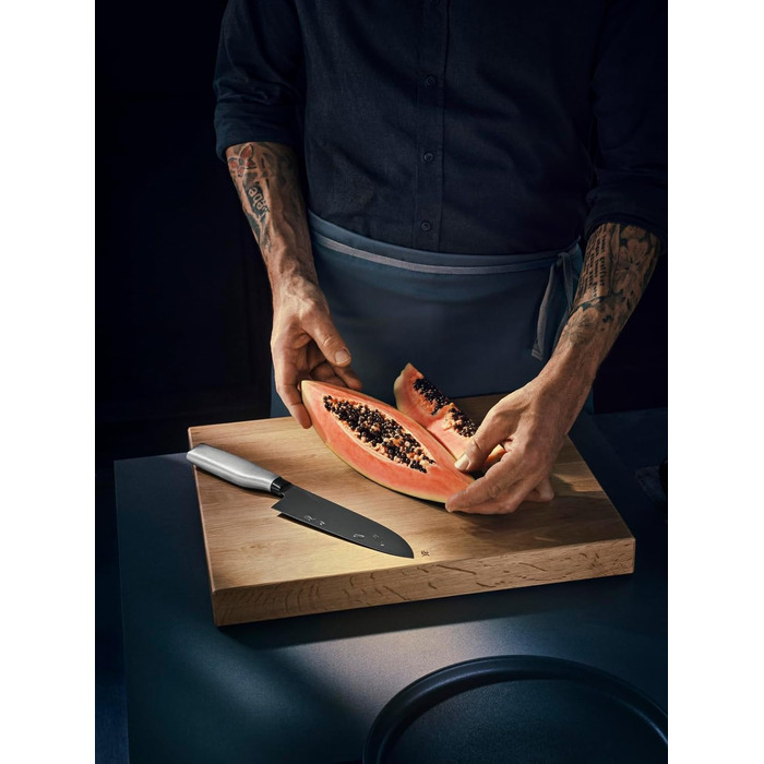 Нож сантоку 18,5 см, черный Ultimate WMF