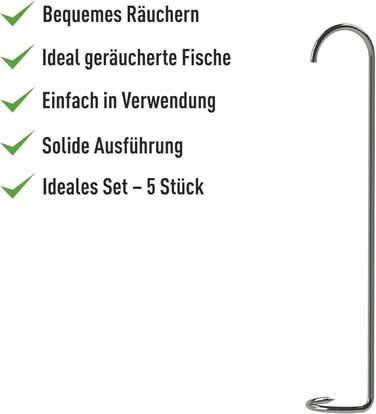 Набір гачків для коптильні 5 шт 17 см Browin