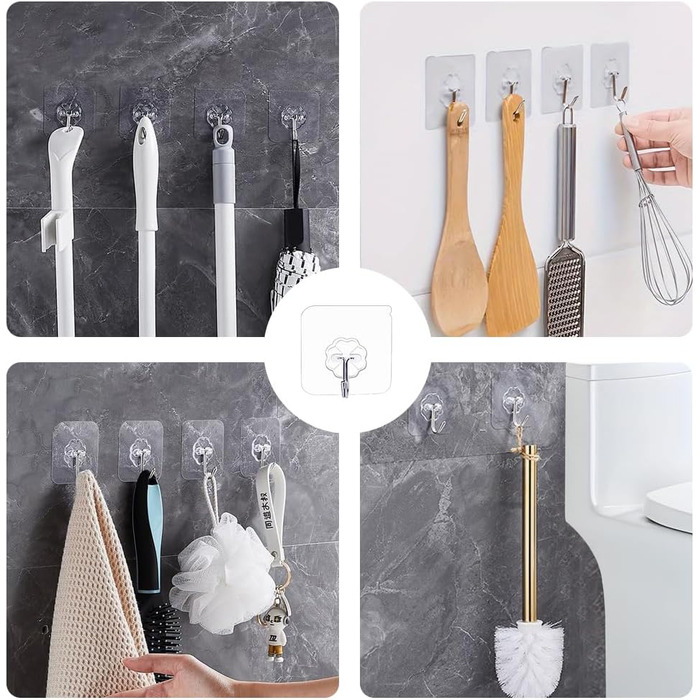 Тримачів для рушників з 6 гачками чорний AGGKY