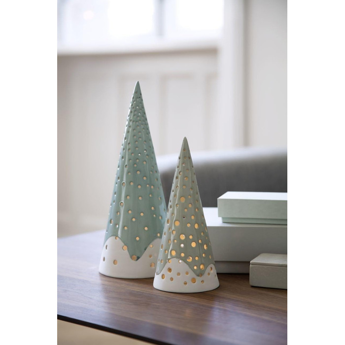 Свічник для чайної свічки конусний 28,5 см зелений Nobili Kähler