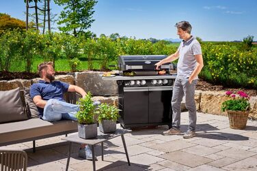 Високоякісна чавунна решітка для м&39яса та дрібних страв на грилі, брендування решітки, тарілку можна використовувати з обох боків, 45 x 24 см, для всіх моделей VIDERO з 2021 модельного року (MAGNUM G4)