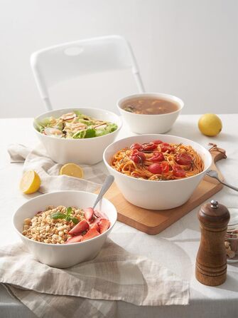 Набір з 4 піал для супу 950 мл, білий Dowan