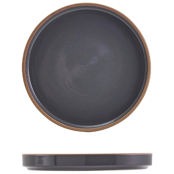 Тарелка презентационная 18*2.3 см с низким вертикальным бортом, Kava Dark Grey Stoneware, GenWare