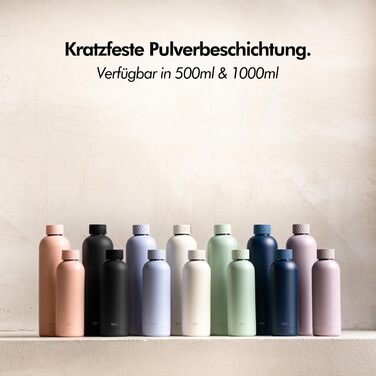 Термопляшка 1 л, чорна KIVY