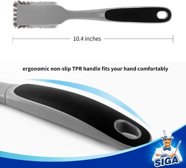 Щітка для миття посуду з нековзною ручкою та вбудованим скребком 2 шт. MR.SIGA