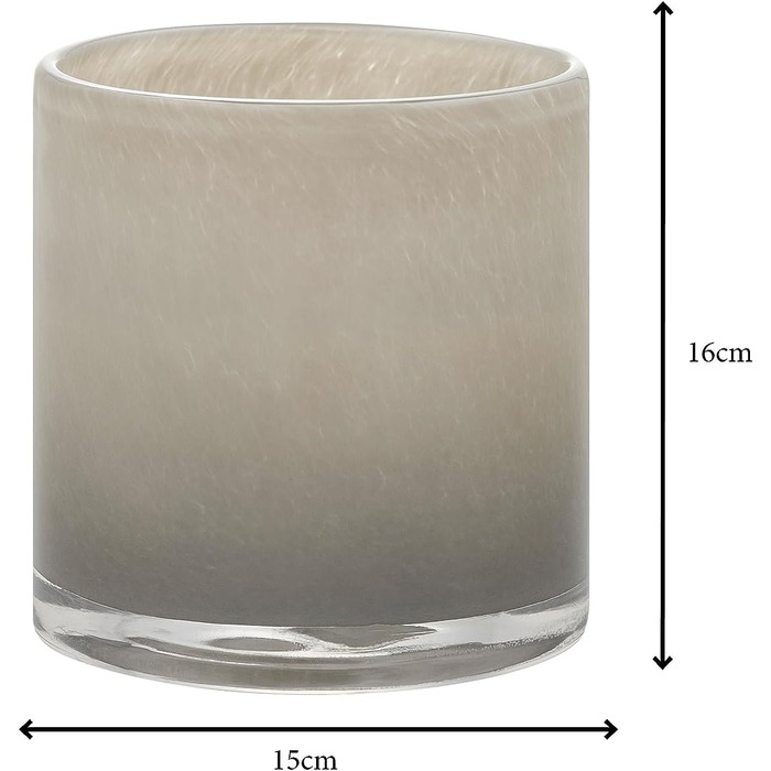 Свічник скляний, розмір L, 15 x 16 см сірий SAGA Blomus