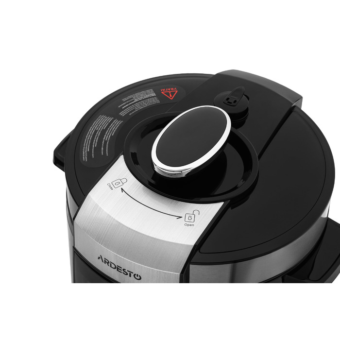 ARDESTO Мультиварка-скороварка MPC-P226, 900Вт, чаша-6л, електр. керування , книга рецептів, нерж. сталь+пластик, срібляста