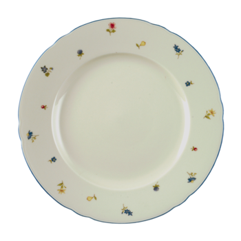 Тарілка 27 см Streublume blauer Rand Marie-Luise Seltmann