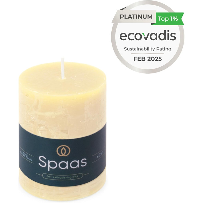 Свічка Spaas Rustic Pillar 70/95 мм 35 шт. - світло-рожева (слонова кістка)