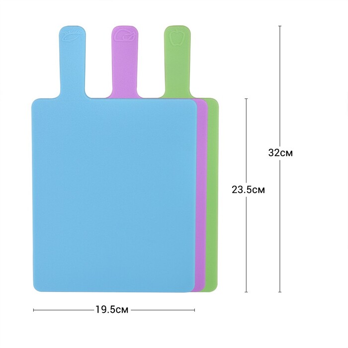 Набір обробних дощок Fissman 32х19 см 3 дошки складних (8011)