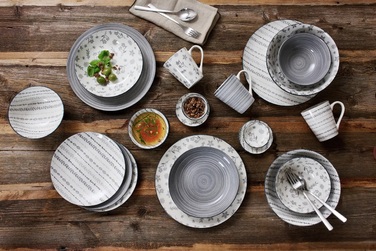 Обідній сервіз на 4 персони, 16 предметів, біло-сірий SENDAI Ritzenhoff & Breker