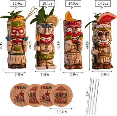 Коктейльні склянки у гавайському стилі USEEKRIL