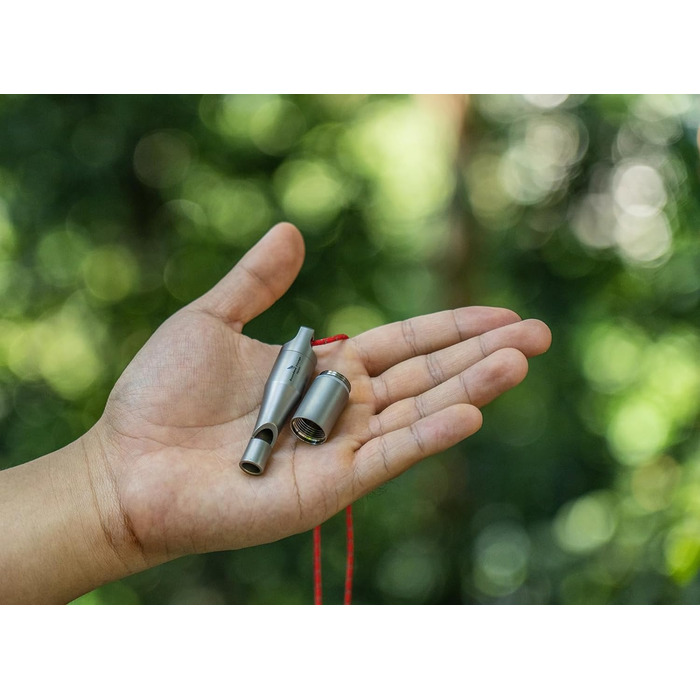 Титановый свисток Металлический карманный отмычка Аварийное выживание Спасательные свистки со звуками шнурка На открытом воздухе Кемпинг Походы Тренеры Обучение Спортивный брелок Свисток Сигнализация Инструмент Чехол для отмычки Ti9017O (Аксессуар-1 Короб